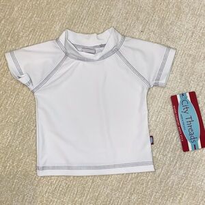 City Threads Kids White Swim Shirt, NWT, 3/6 months